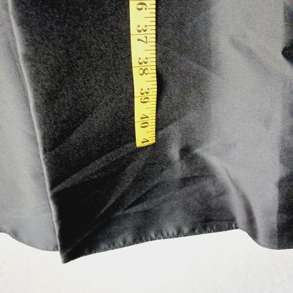 Dress Black Formal Evening Midi Adrianna Papell Lined Zipper Hook Eye Size 12 - Picture 6 of 8